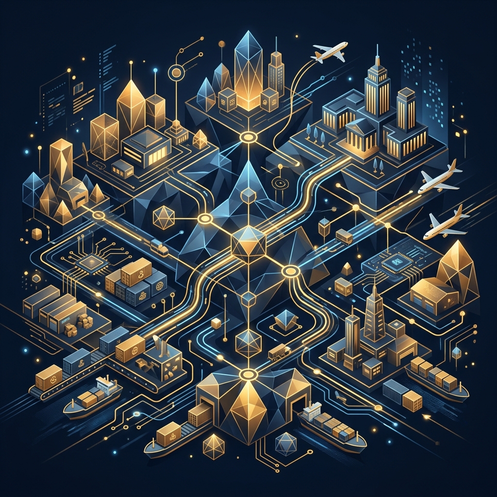 Abstract procurement and logistics network visualization